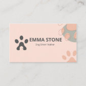 Niedlicher Pink Dose Pet Store Visitenkarte (Vorderseite)