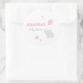 Niedlicher Pink Elephant Baby Shower Sticker (Tasche)