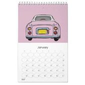 Niedlicher Pink Figaro Garage Kalender (Jan 2027)