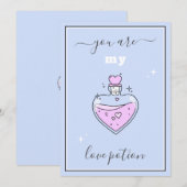 Niedlicher Pink Heart Liebe Potion Valentinstag Gi Feiertagskarte (Vorne/Hinten)