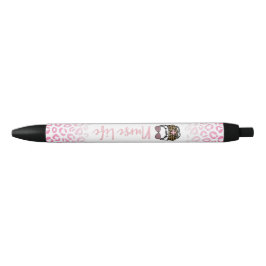 Niedlicher Pink Leopard Nurse Life Pen Kugelschreiber