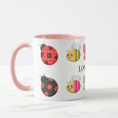 Niedlicher Pink-Liebe-Fehler Tasse (Links)