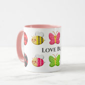 Niedlicher Pink-Liebe-Fehler Tasse (Vorderseite Links)