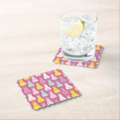 Niedlicher Pink Oaster Kaninchenpapier Untersetzer (Vor Ort)