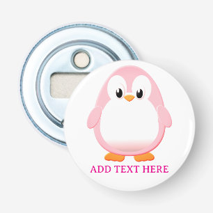 Niedlicher Pink Pinguin Cartoon Custom Flaschenöffner