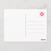 Niedlicher Pink Polka Dot Cat Paws Up Happy Birthd Postkarte (Rückseite)