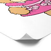 Niedlicher Pink Princess Bär Poster (Ecke)