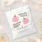 Niedlicher Pink Pumpkin Eucalyptus Fall Girl Babyd Geschenktütchen (Ausgeschnitten)