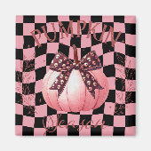 Niedlicher Pink Pumpkin mit Bow Magnet (Vorne)