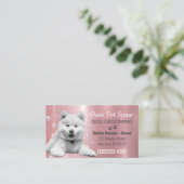 Niedlicher Pink Shimmer Dog Pet Grooming Service Visitenkarte (Stehend Vorderseite)