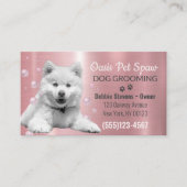 Niedlicher Pink Shimmer Dog Pet Grooming Service Visitenkarte (Vorderseite)