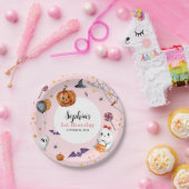 Niedlicher Pink Spooky Halloween-Kindergeburtstag Pappteller (Party)