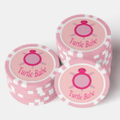 Niedlicher Pink Turtle Babe Poker Chip (Stapel)