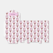Niedlicher Pink und Weiß Cupcakes Zelt Geschenkschachtel (Ungefaltet)