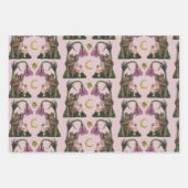 Niedlicher Pink Woodland Bären Fairies Pilzwald Geschenkpapier Set (Vorderseite 3)