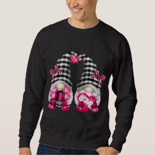 Niedlicher pinkfarbener lesbischer Valentinstag ko Sweatshirt