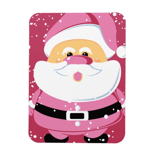 Niedlicher pinkfarbener Weihnachtsfeiertag Magnet (Vertikal)