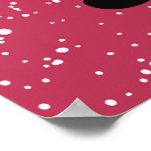 Niedlicher pinkfarbener Weihnachtsfeiertag Poster (Ecke)