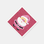 Niedlicher pinkfarbener Weihnachtsfeiertag Serviette (Ecke)