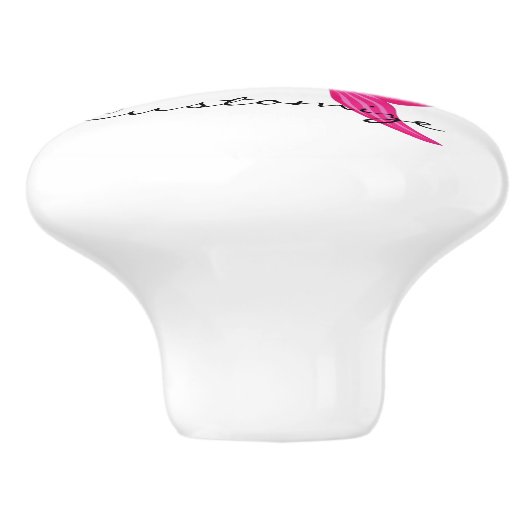 Niedlicher Pinkschwanzmarmelade Thunder_Cove Keramikknauf (Seitenansicht)