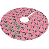 Niedlicher Pinkschwanzmarmelade Thunder_Cove Polyester Weihnachtsbaumdecke (Schrägansicht)