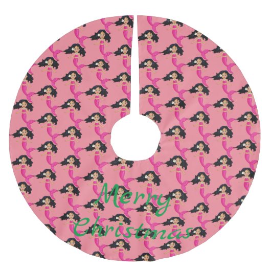 Niedlicher Pinkschwanzmarmelade Thunder_Cove Polyester Weihnachtsbaumdecke (Vorderseite)