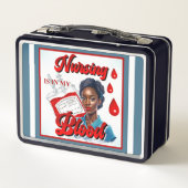 Niedlicher Pinup Metall Brotdose (Rückseite)