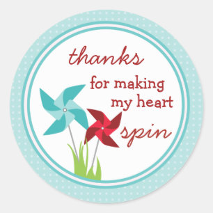 Niedlicher Pinwheel Liebe Sticker (für ihn)