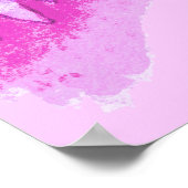 Niedlicher Pionierkunstpink-Plakatdruck Poster (Ecke)