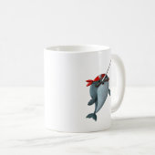 Niedlicher Pirat Narwhal Kaffeetasse (VorderseiteRechts)