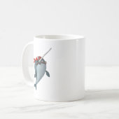 Niedlicher Pirat Narwhal Kaffeetasse (Vorderseite Links)