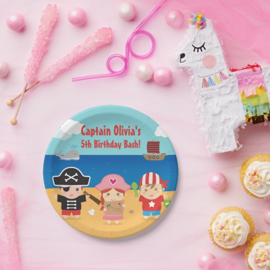 Niedlicher Piraten-Themed Pappteller (Party)