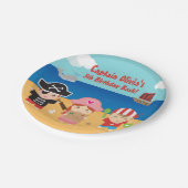 Niedlicher Piraten-Themed Pappteller (Schrägansicht)