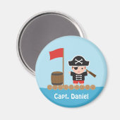 Niedlicher Piratenkapitän Ocean Raft Boy Magnet (Vorderseite/Rückseite)