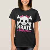 Niedlicher Piratenprinzess Pink Pirate Skull und C T-Shirt (Vorderseite)