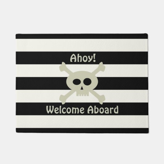 Niedlicher Piratenschädel - Begrüßung an der Tür Fußmatte (Vorderseite)