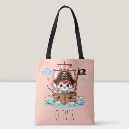 Niedlicher Piratenschiff Captain Kid and Ship Tasche