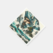 Niedlicher Piratenschiff Serviette (Ecke)