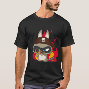 Niedlicher Piratslingshot-Cartoon-Charakter-T - T-Shirt