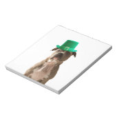 Niedlicher Pit Bull Dog Hat St. Patrick's Day Notizblock (Rotiert)