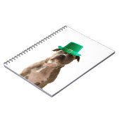 Niedlicher Pit Bull Dog Hat St. Patrick's Day Notizblock (Linke Seite)