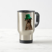 Niedlicher Pit Bull Dog Hat St. Patrick's Day Reisebecher (VorderseiteRechts)