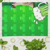 Niedlicher Pit Bull Dog Hat St. Patrick's Day w Cl Handtuch (Gefaltet)