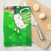 Niedlicher Pit Bull Dog Hat St. Patrick's Day w Cl Handtuch (Viertel Falte)