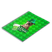 Niedlicher Pit Bull Dog Hat St. Patrick's Day w Cl Notizblock (Linke Seite)