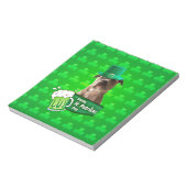 Niedlicher Pit Bull Dog Hat St. Patrick's Day w Cl Notizblock (Rotiert)