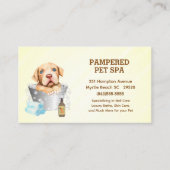Niedlicher Pit Bull Terrier Pet Groomer Wellness-C Visitenkarte (Vorderseite)