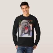 Niedlicher Pit Bull Welpe T-Shirt (Vorne ganz)