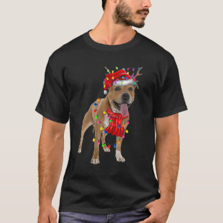 Niedlicher Pitbuler Weihnachtsbaumhund T-Shirt