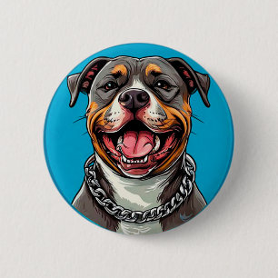 Niedlicher Pitbulhund Button